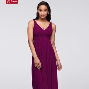 David’s Bridal sangria bridesmaid dress